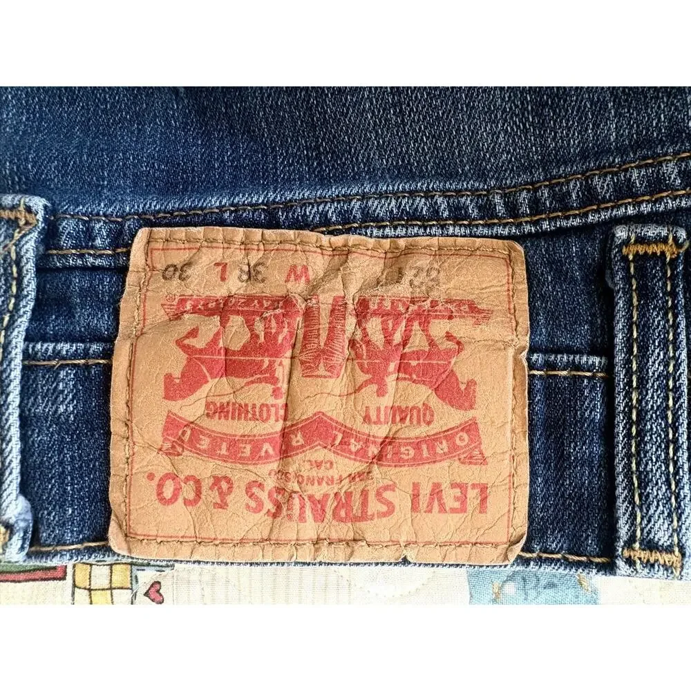 Levis Jeans Mens 38x30 Blue 527 Low Rise Boot Fit Casual Denim Workwear Bootcut
